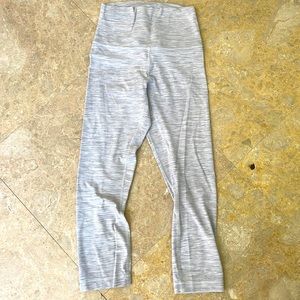Gray Stripe Lululemon Align Crop Legging